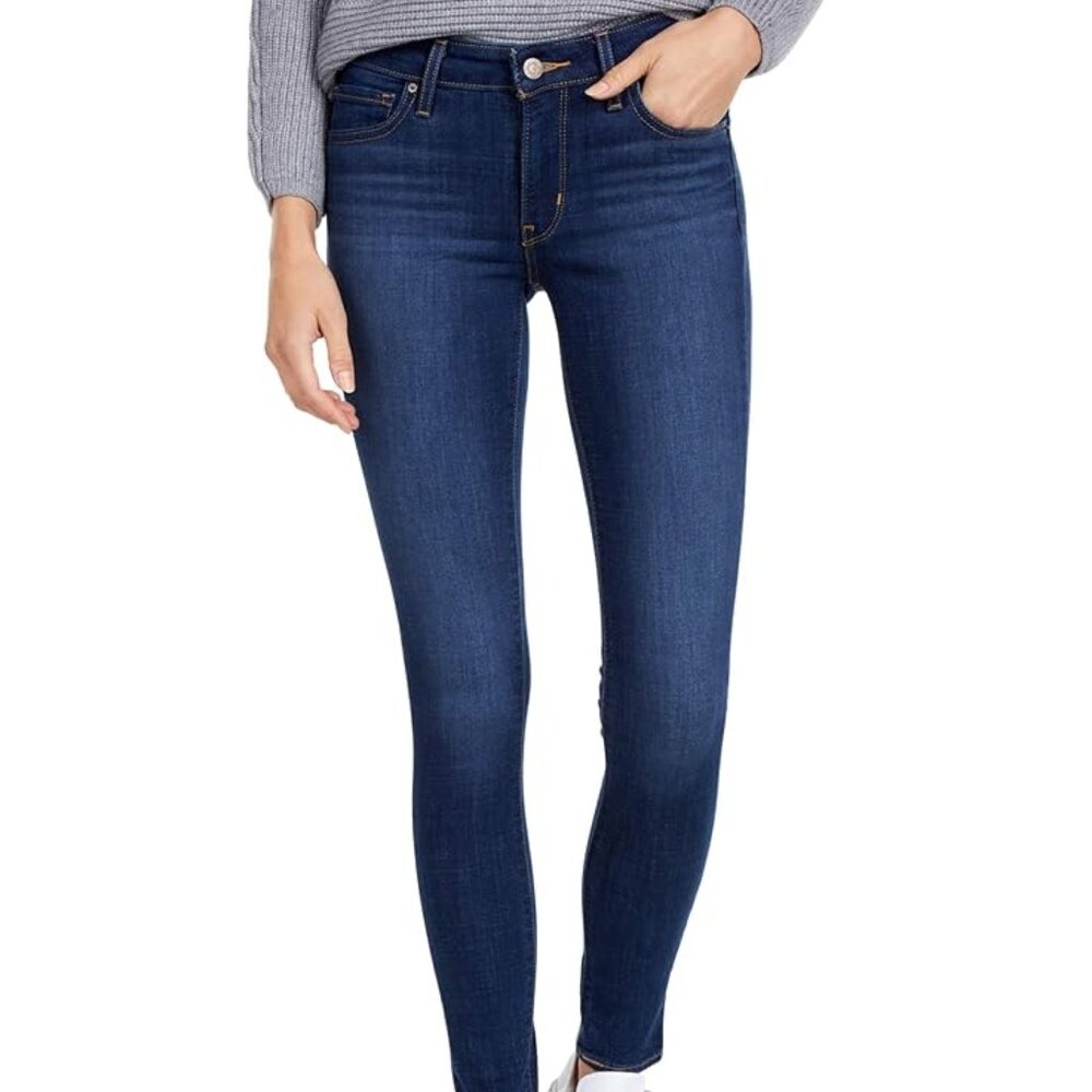 Levi's 711 Skinny Mid Rise Dark Wash Jeans Size 31 x 28